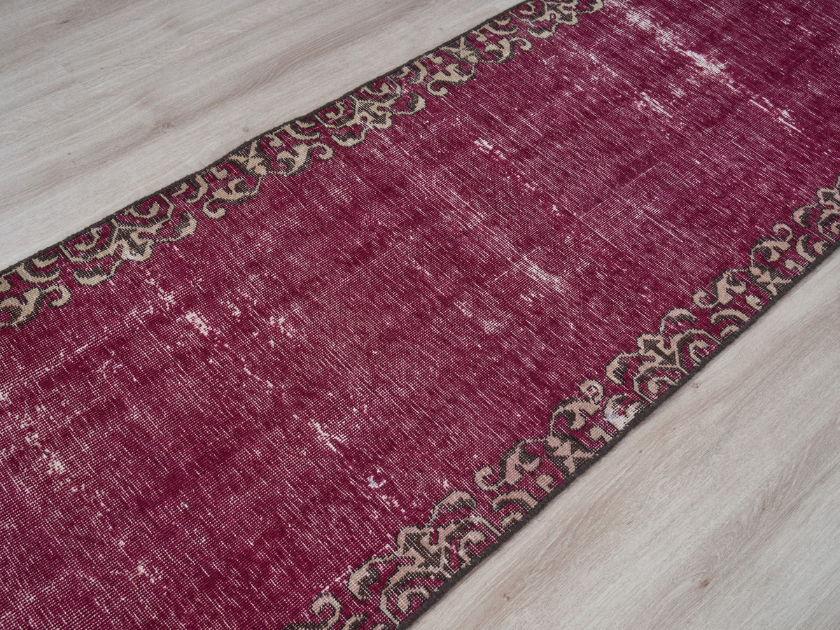 2'6" x 15'7" Vintage Purple Long Runner Rug