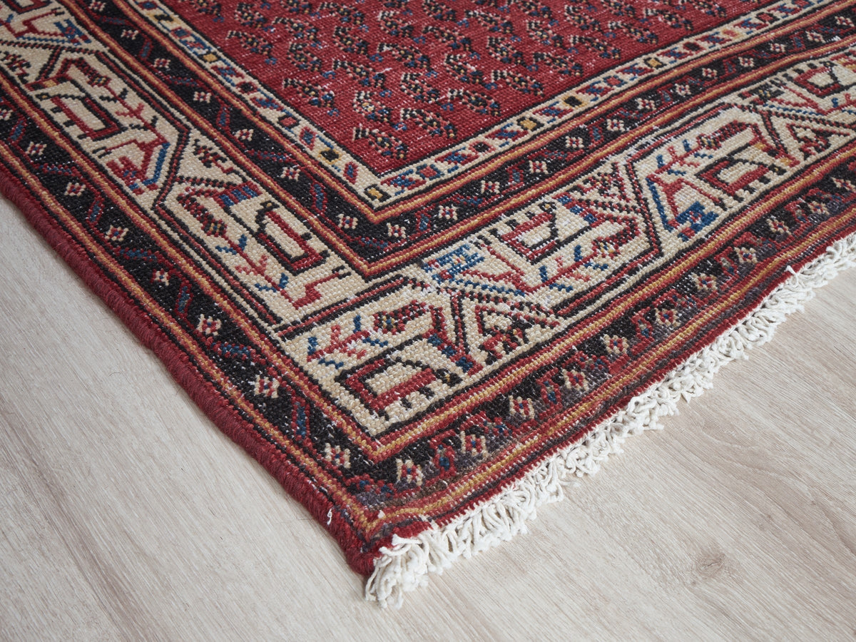 3'5" x 11'4" Vintage Red Persian Style Runner Rug