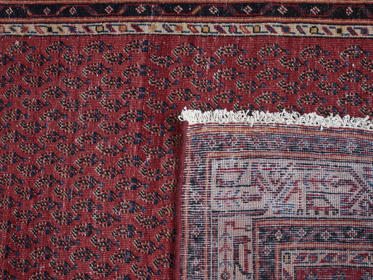 3'5" x 11'4" Vintage Red Persian Style Runner Rug