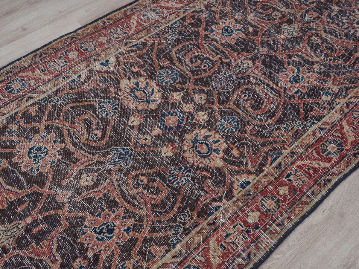 3'6" x 10'2" Vintage Persian Style Handmade Runner Rug