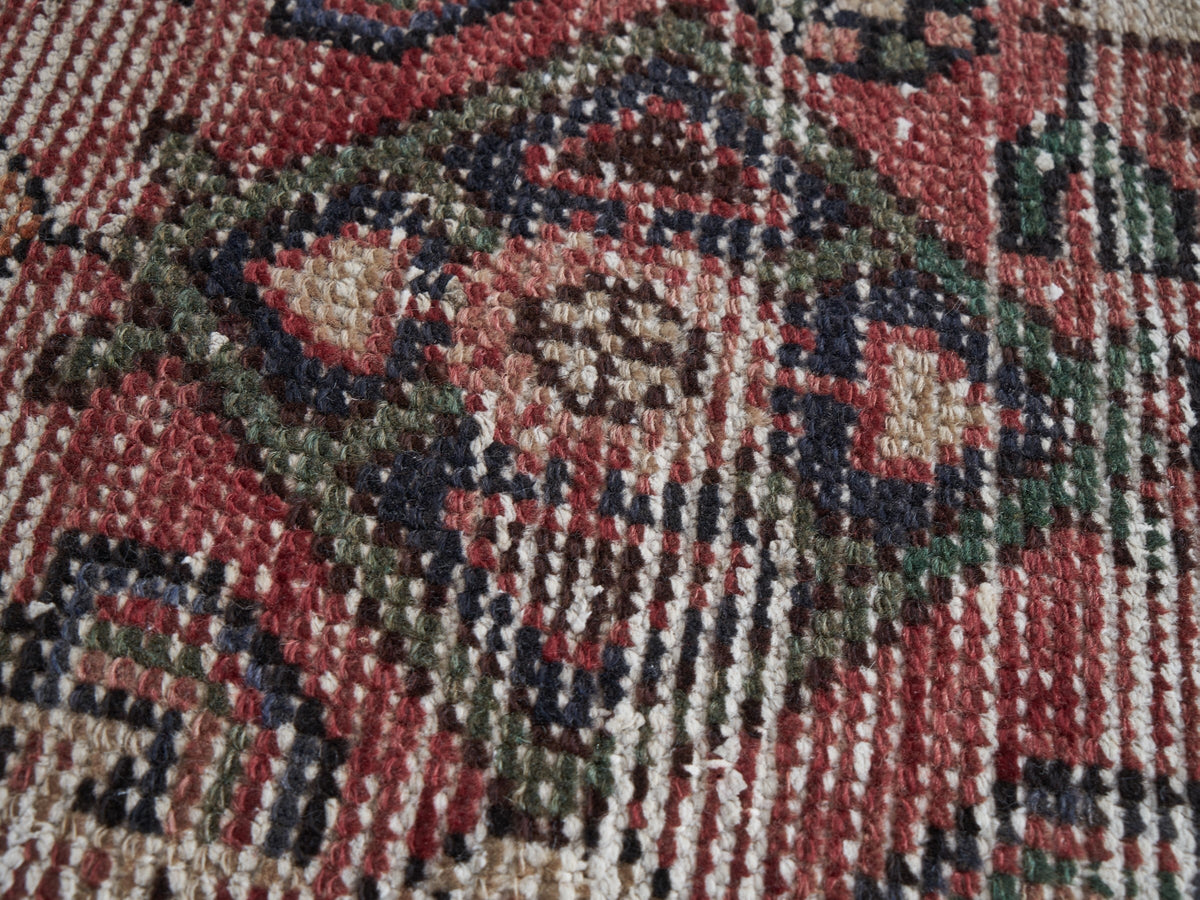 3'3" x 6'3" Vintage Persian Style Red Rug