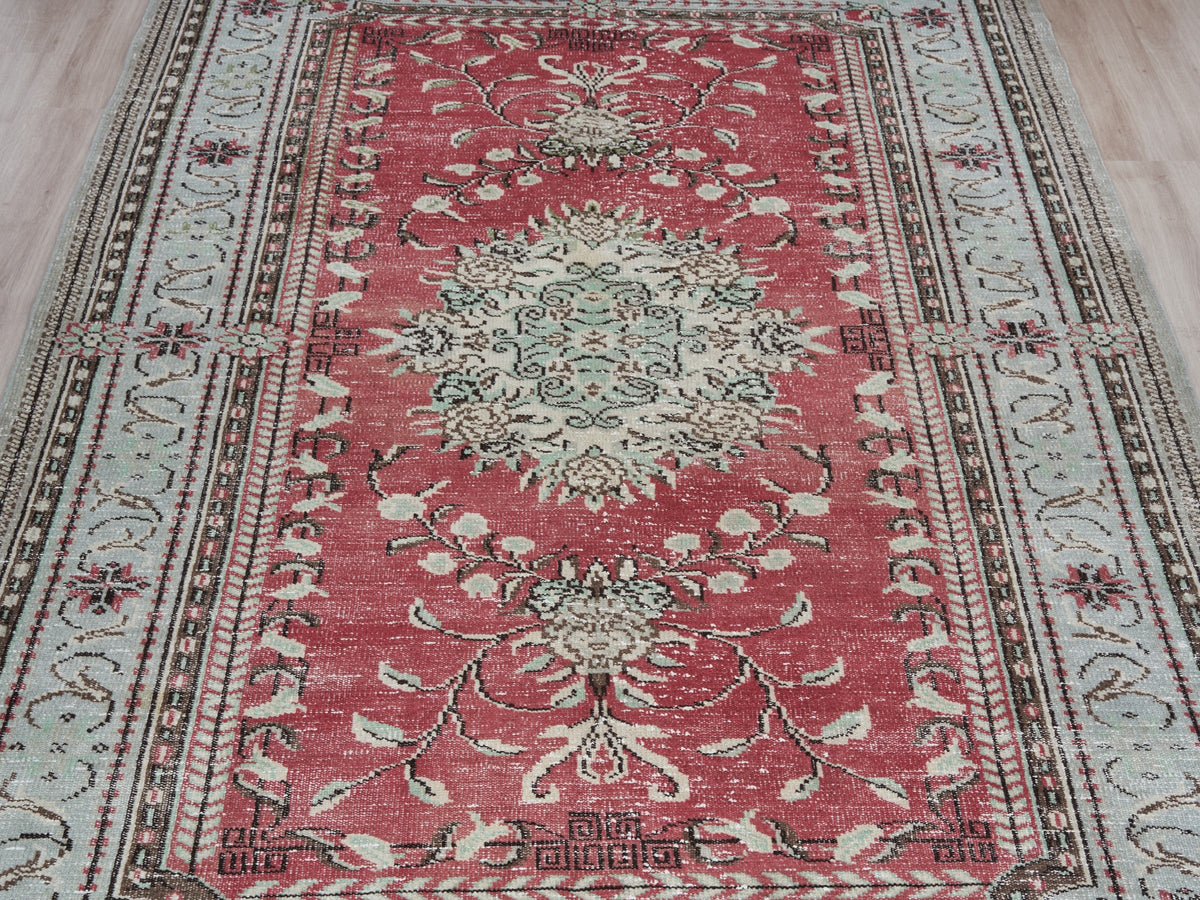 6'6" x 10'10" Vintage Turkish Area Rug