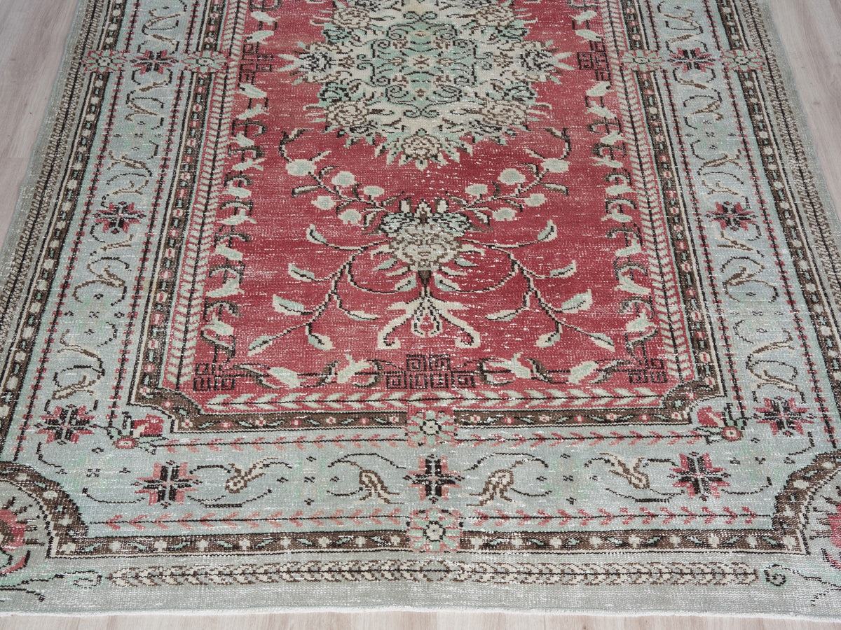 6'6" x 10'10" Vintage Turkish Area Rug