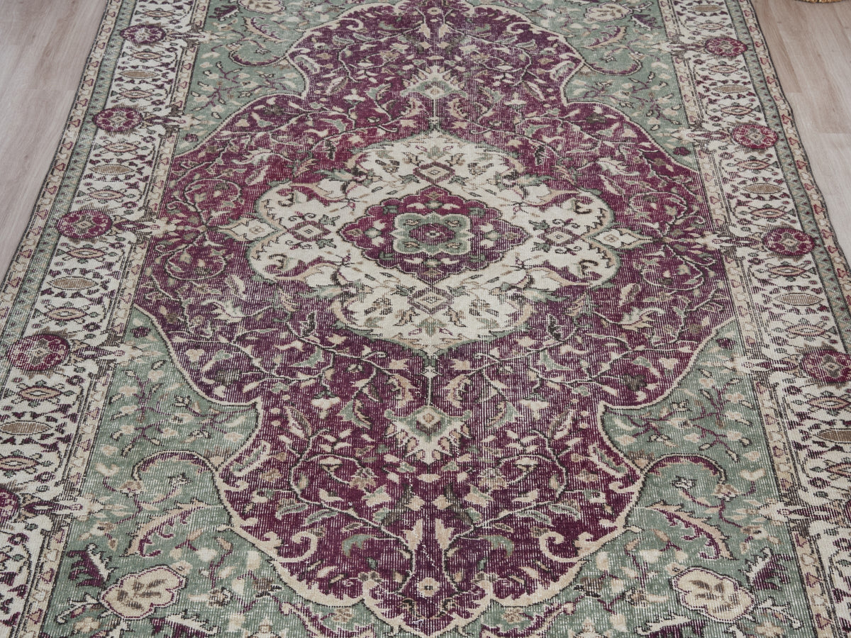 6'4" x 9'8" Vintage Turkish Area Rug