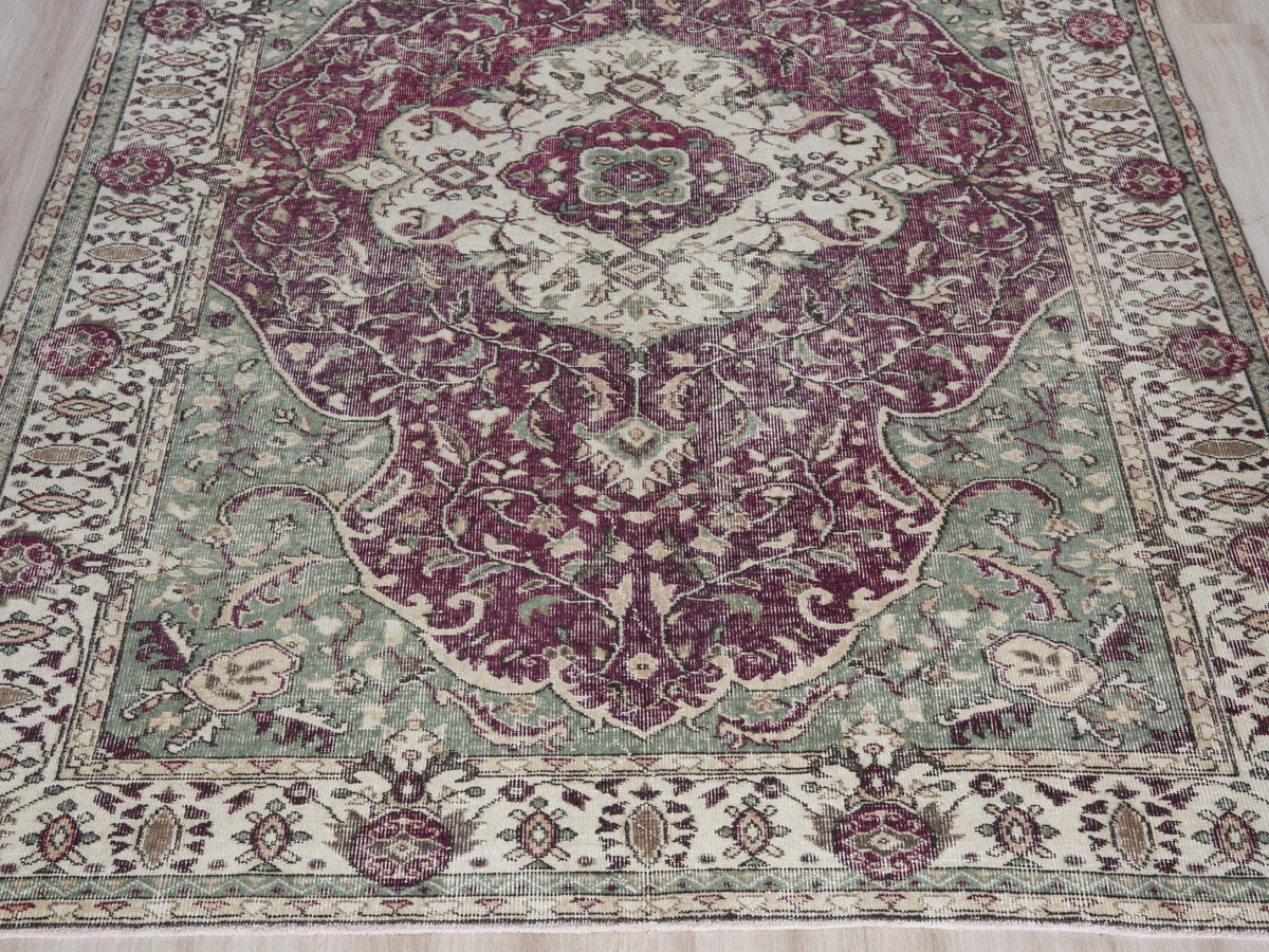 6'4" x 9'8" Vintage Turkish Area Rug