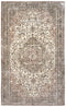 5'4" x 8'11" Neutral Turkish Vintage Medium Rug