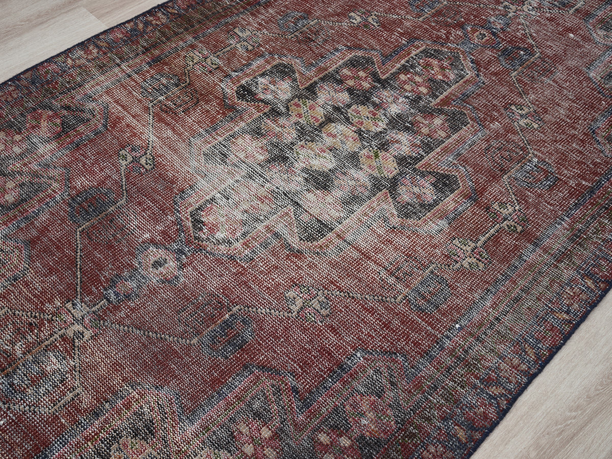 4' x 6'10" Small Red Vintage Persian Style Rug