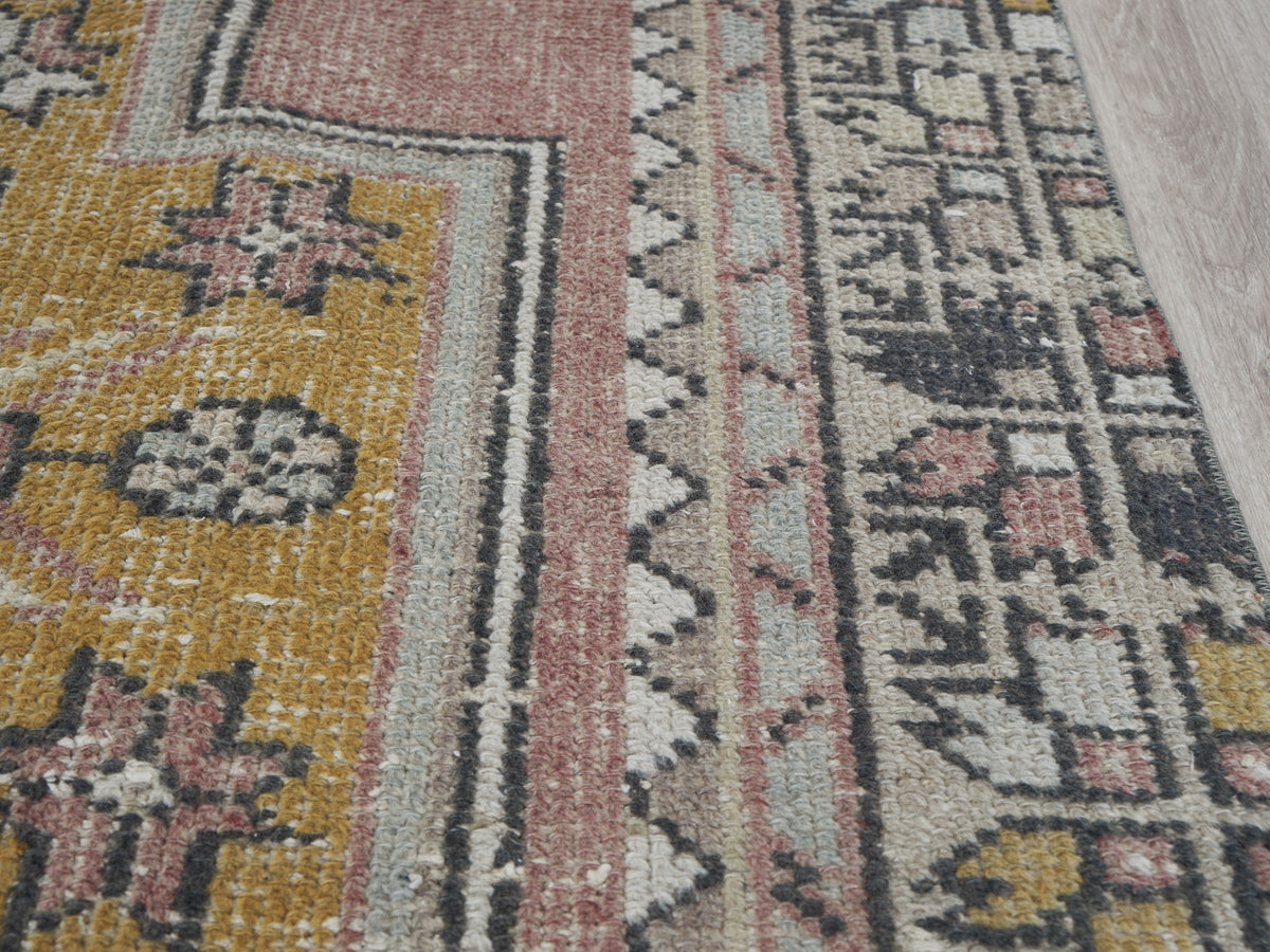 3'9" x 8'7" Vintage Turkish Runner Rug