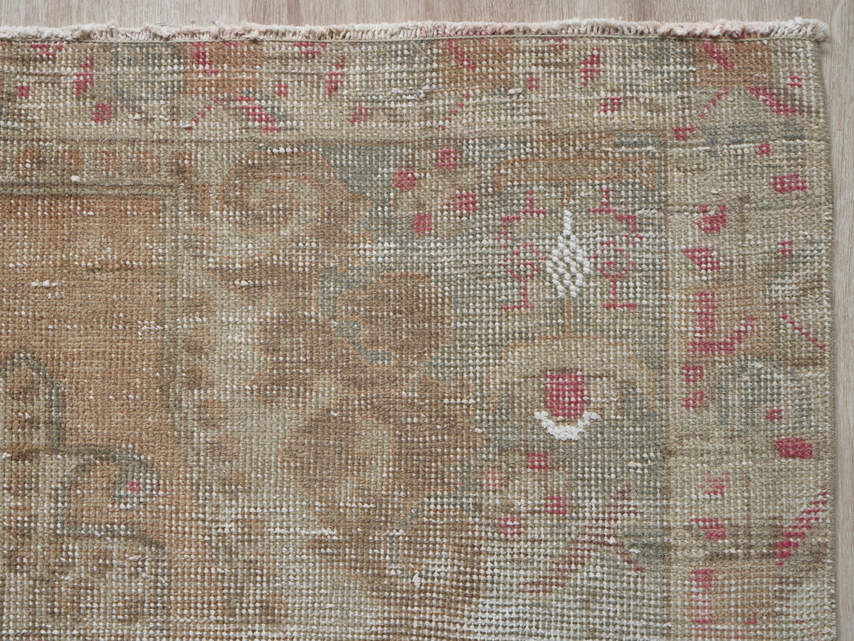 4' x 7'3" Neutral Pink Vintage Turkish Rug