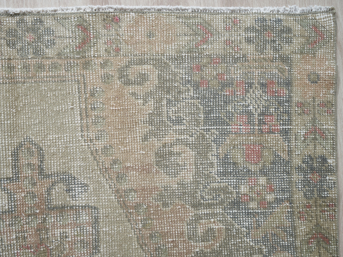 4' x 6'11" Neutral Muted Vintage Turkish Rug