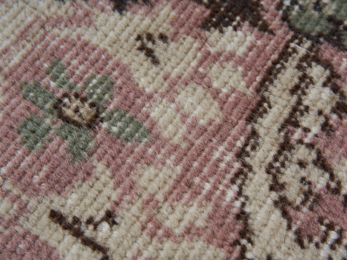 5'6" x 8'8" Pink Neutral Vintage Handmade Area Rug