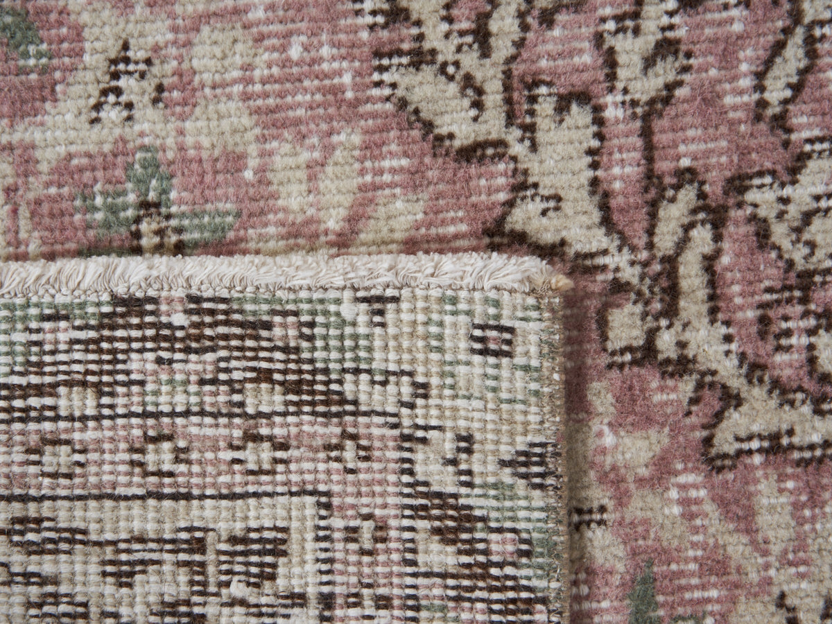 5'6" x 8'8" Pink Neutral Vintage Handmade Area Rug