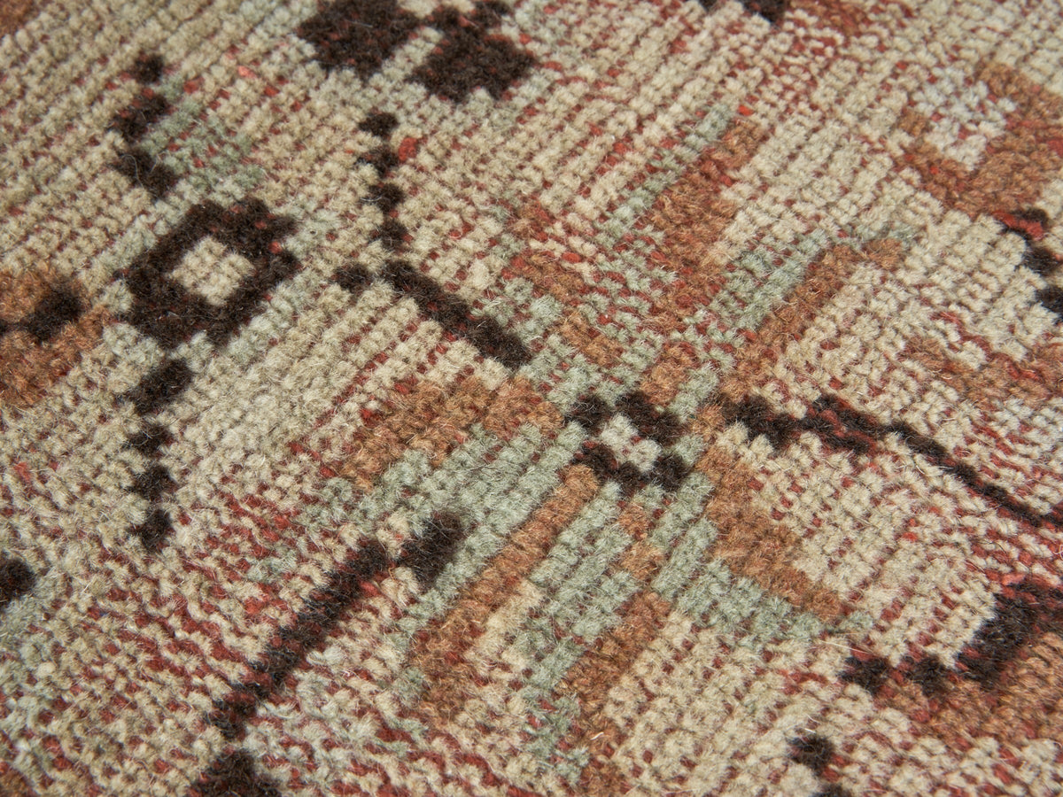 5'7" x 9'9" Brown Vintage Turkish Area Rug