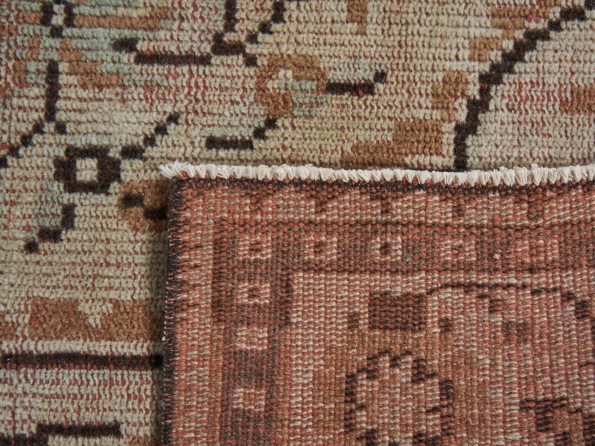 5'7" x 9'9" Brown Vintage Turkish Area Rug