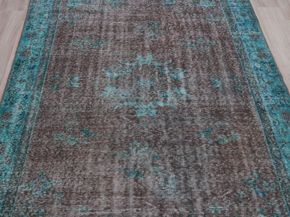 5'6" x 8'10" Vintage Blue Turkish Rug