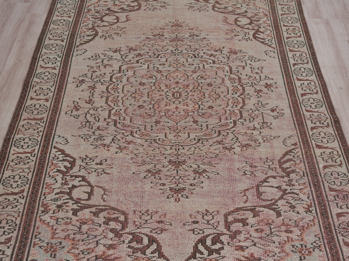 5'9" x 9'1" Vintage Brown Turkish Area Rug