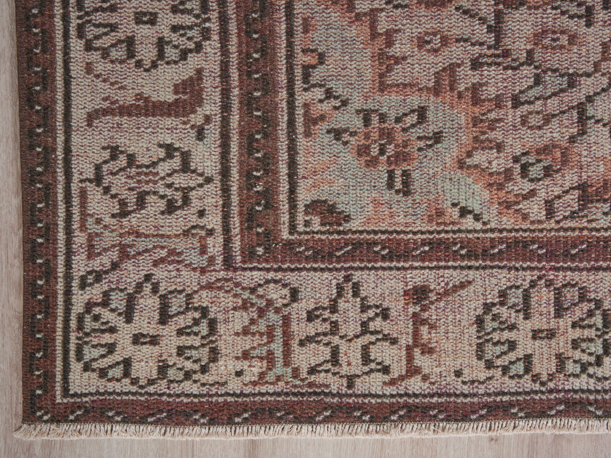 5'9" x 9'1" Vintage Brown Turkish Area Rug