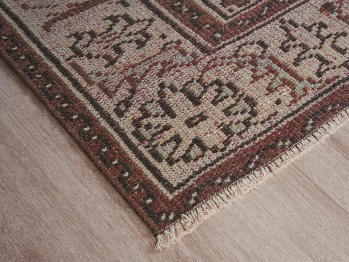 5'9" x 9'1" Vintage Brown Turkish Area Rug