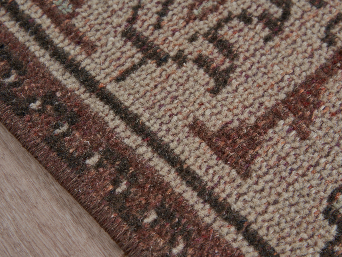 5'9" x 9'1" Vintage Brown Turkish Area Rug