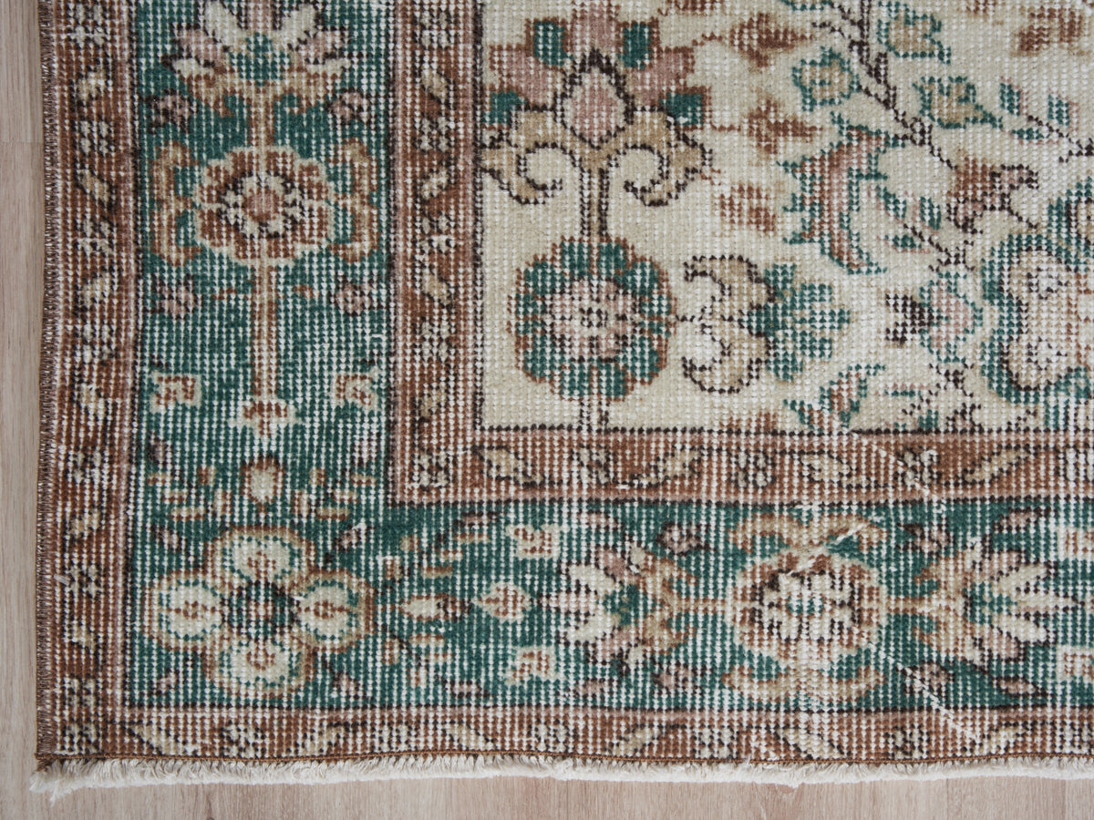 5'9" x 9'10" Hand-Knotted Vintage Turkish Area Rug