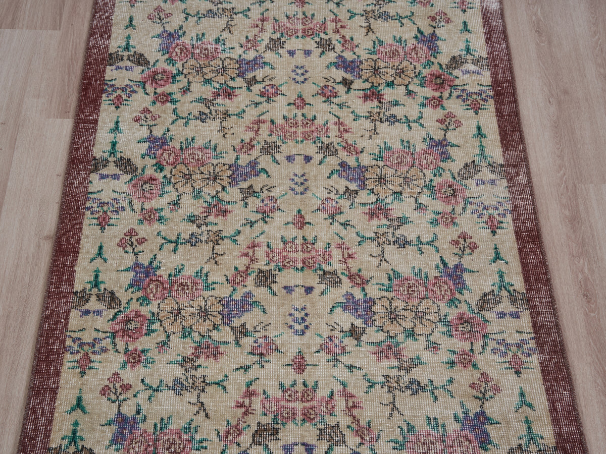 3'3" x 6'2" Small Vintage Turkish Rug