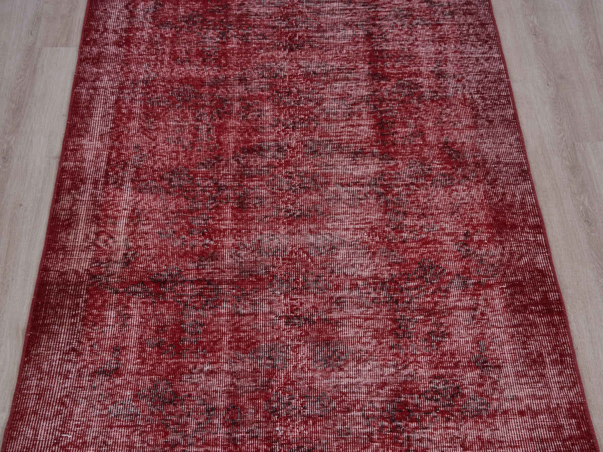 3'8" x 6'7" Red Vintage Turkish Small Rug