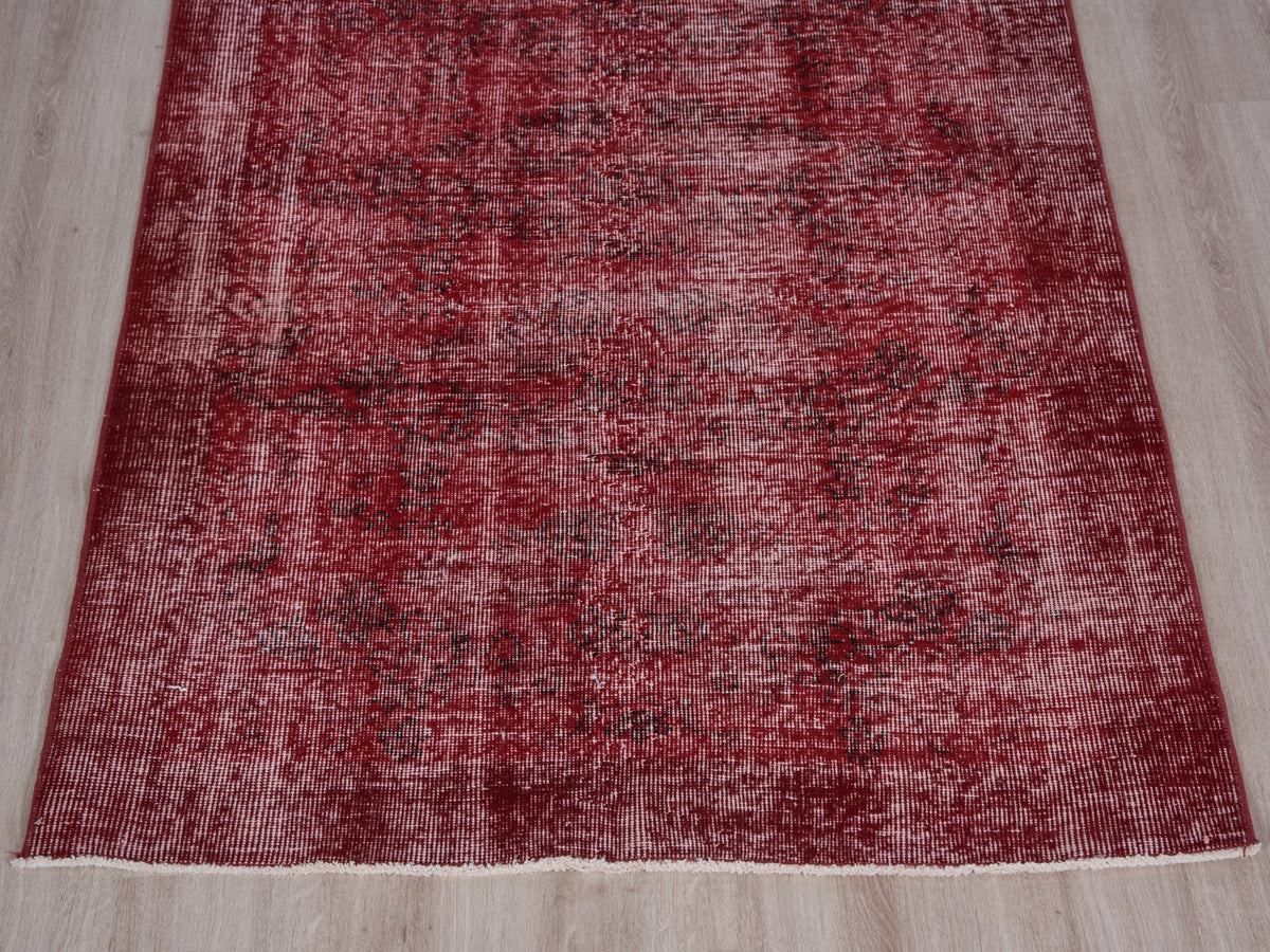 3'8" x 6'7" Red Vintage Turkish Small Rug