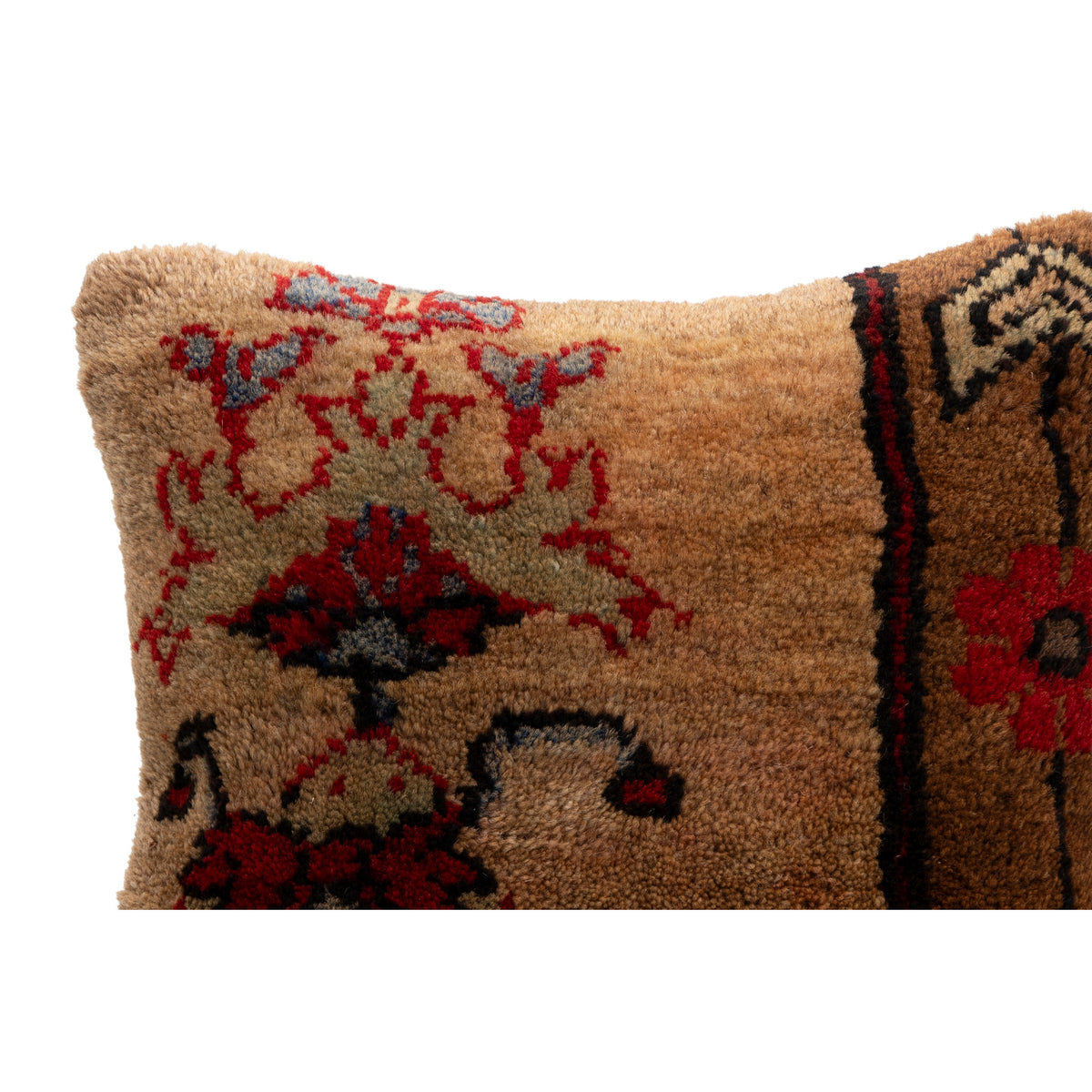 Handwoven Vintage Rug Pillow Cover 16" x 16"