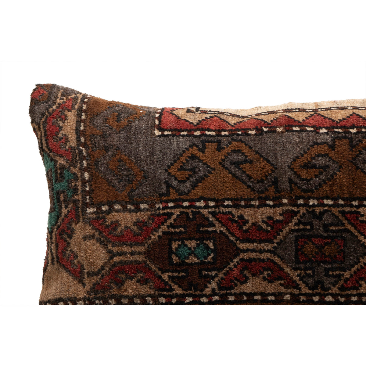 Handwoven Turkish Rug Pillow Cover 16" x 24"