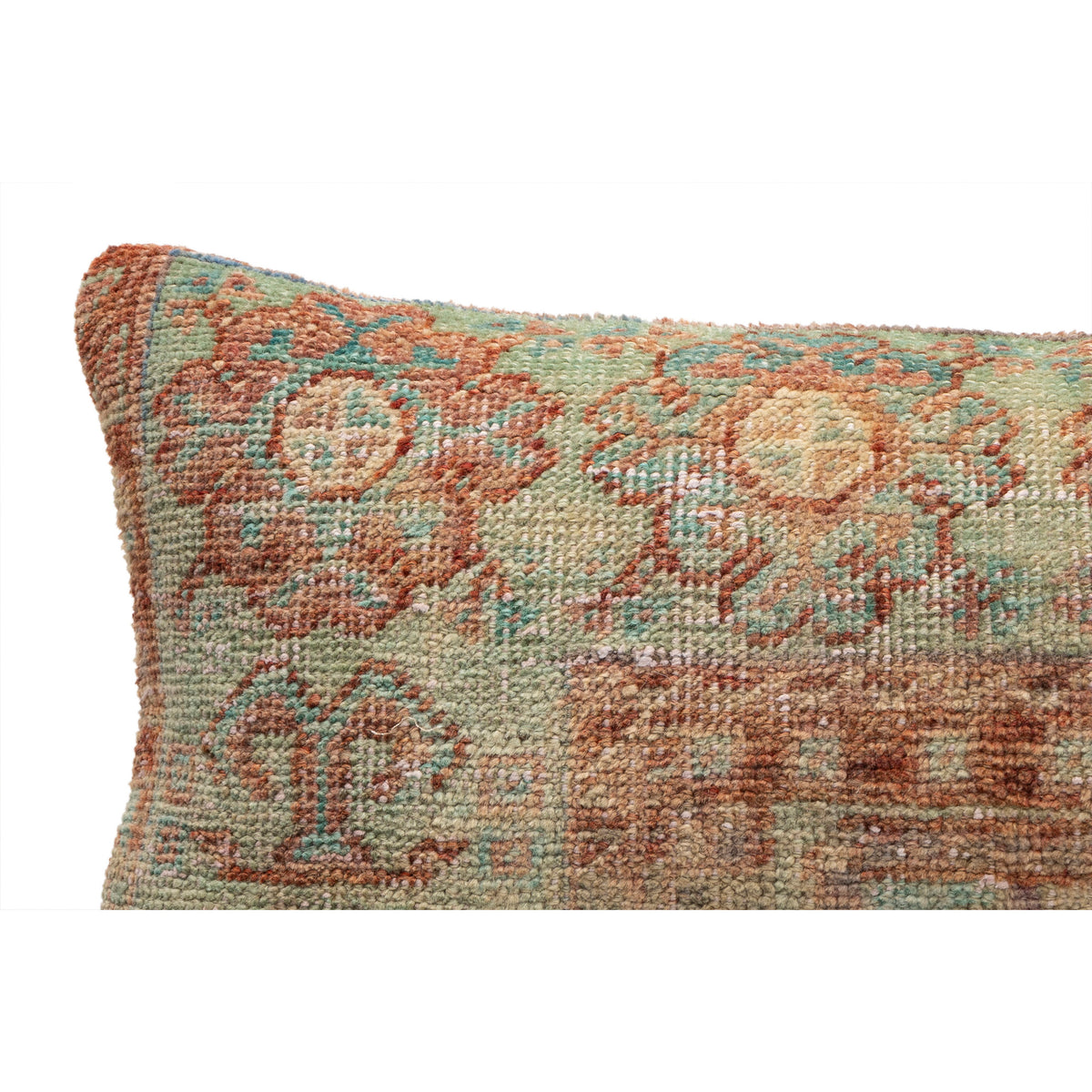 Handwoven Vintage Rug Pillow Cover 12" x 20"