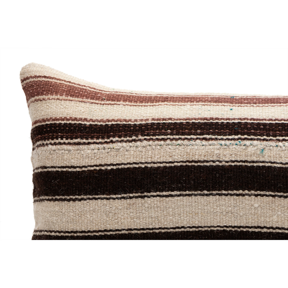 Authentic Neutral Kilim Pillow Case 12" x 20"