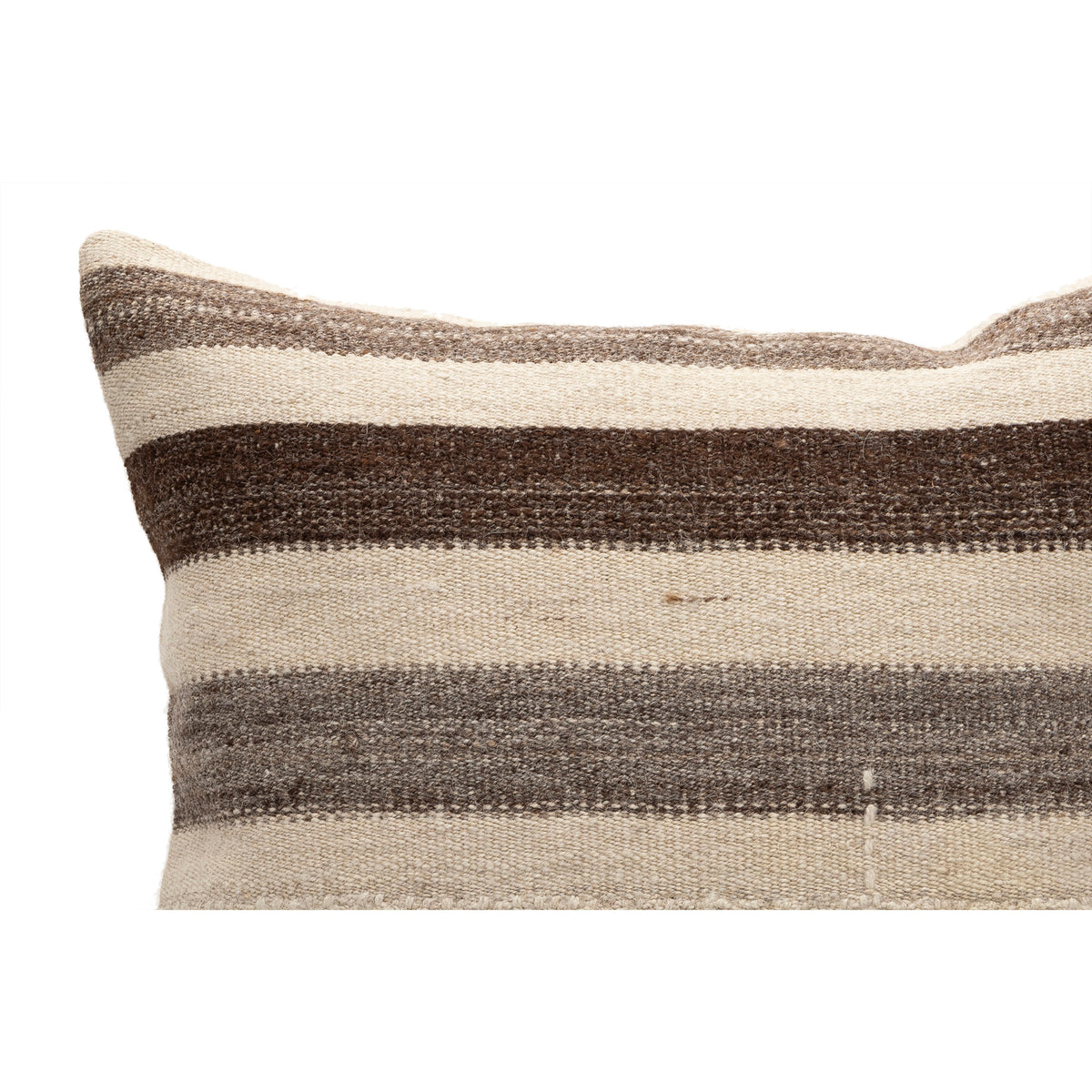 Vintage Neutral Striped Kilim Pillow Cover 20" x 20"