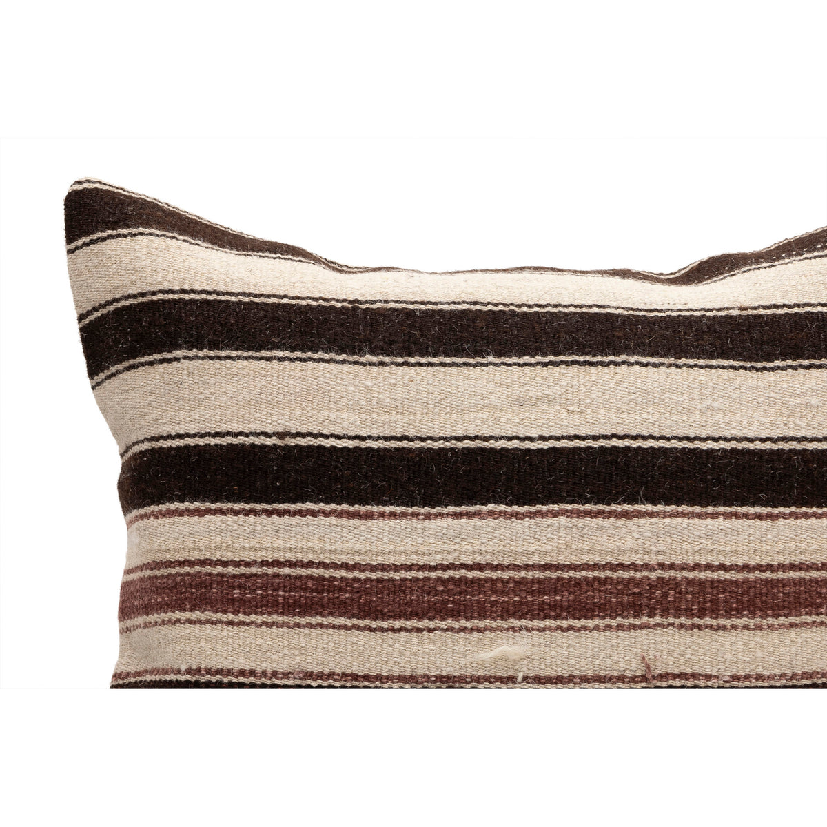 Vintage Neutral Striped Kilim Pillow Cover 20" x 20"