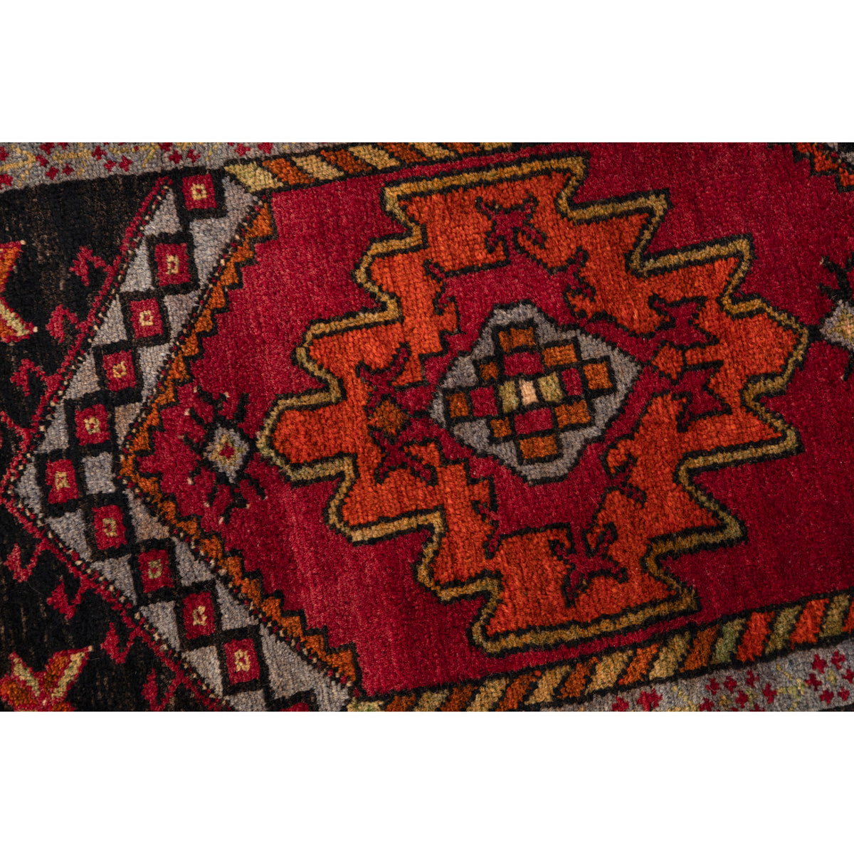 Vintage Turkish Handmade Doormat Rug - (1'10" x 3'3")