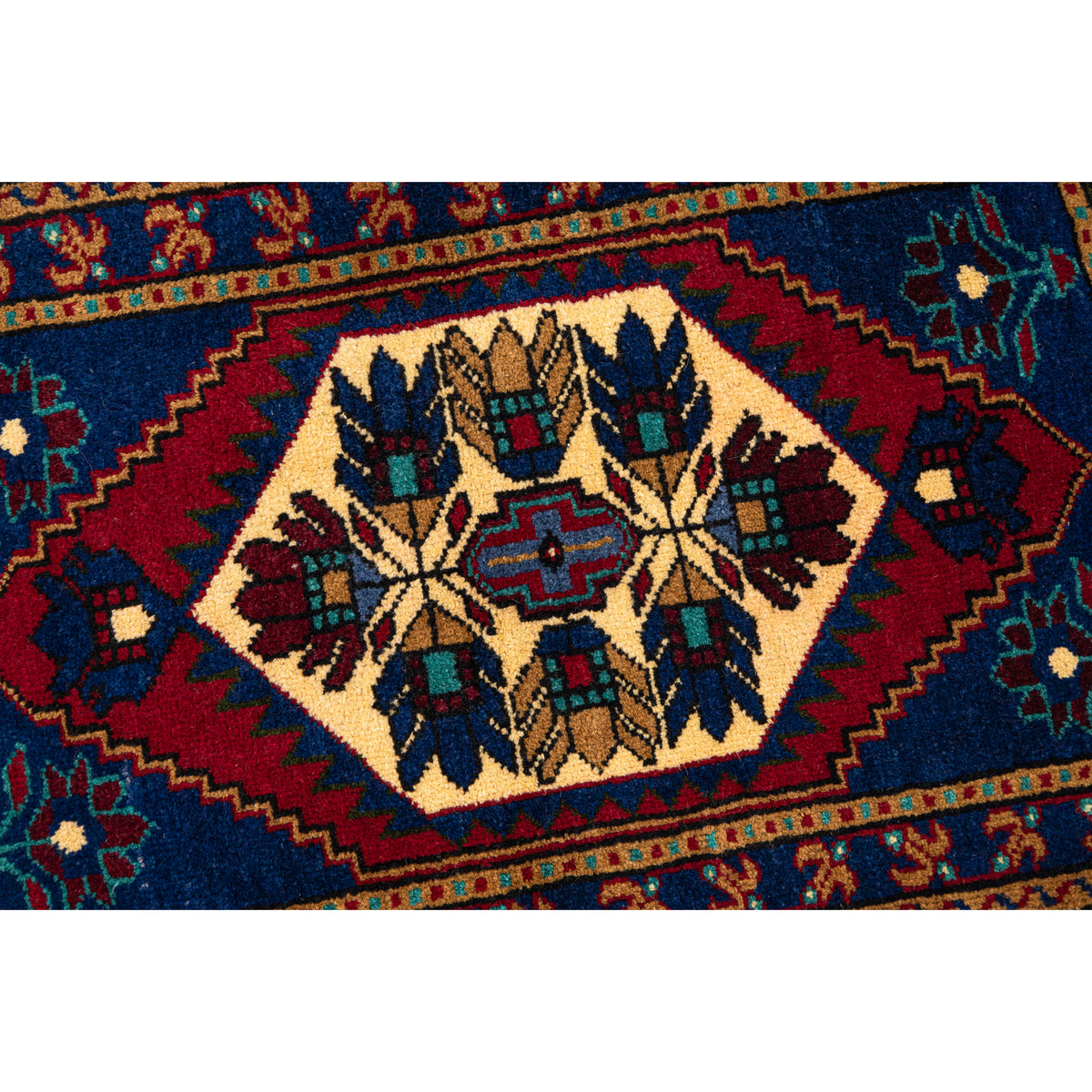 Tiny Vintage Turkish Boho Rug - (1'10" x 3'6")