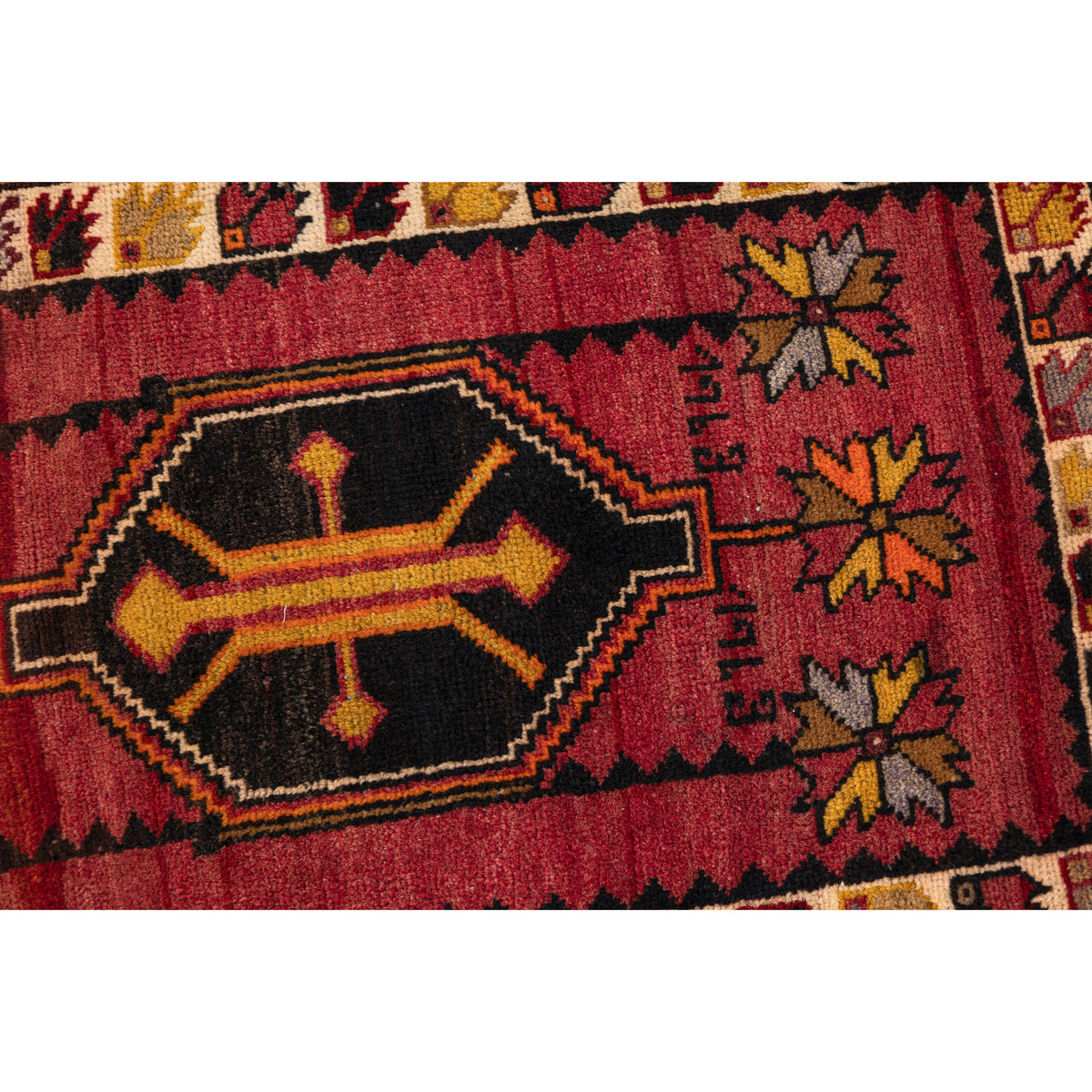 Small Vintage Ethnic Oriental Rug - (1'10" x 3'1")