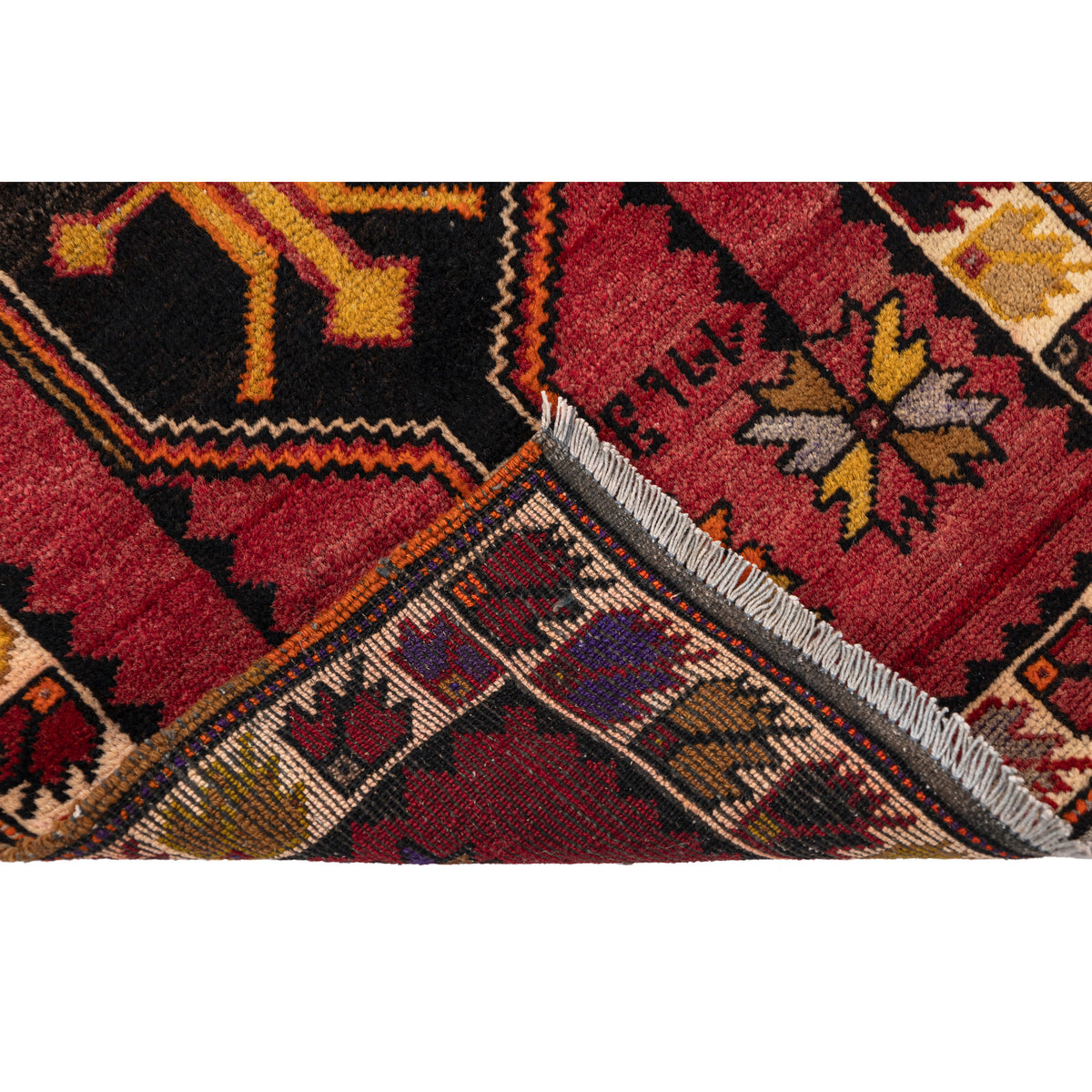 Small Vintage Ethnic Oriental Rug - (1'10" x 3'1")