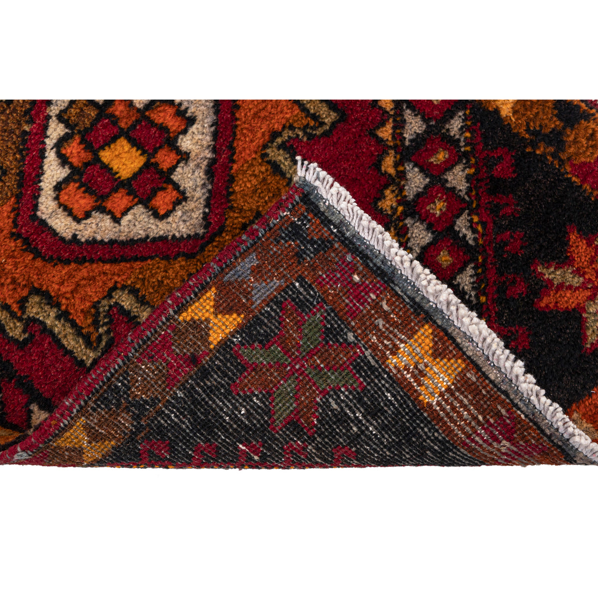 Vintage Turkish Handmade Doormat Rug - (1'10" x 2'11")