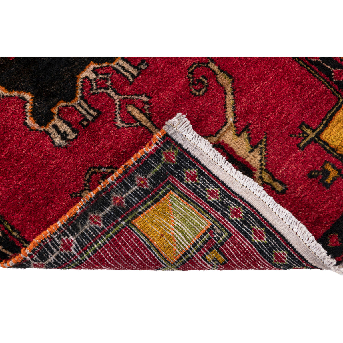 Vintage Turkish Handmade Doormat Rug - (2' x 3'10")