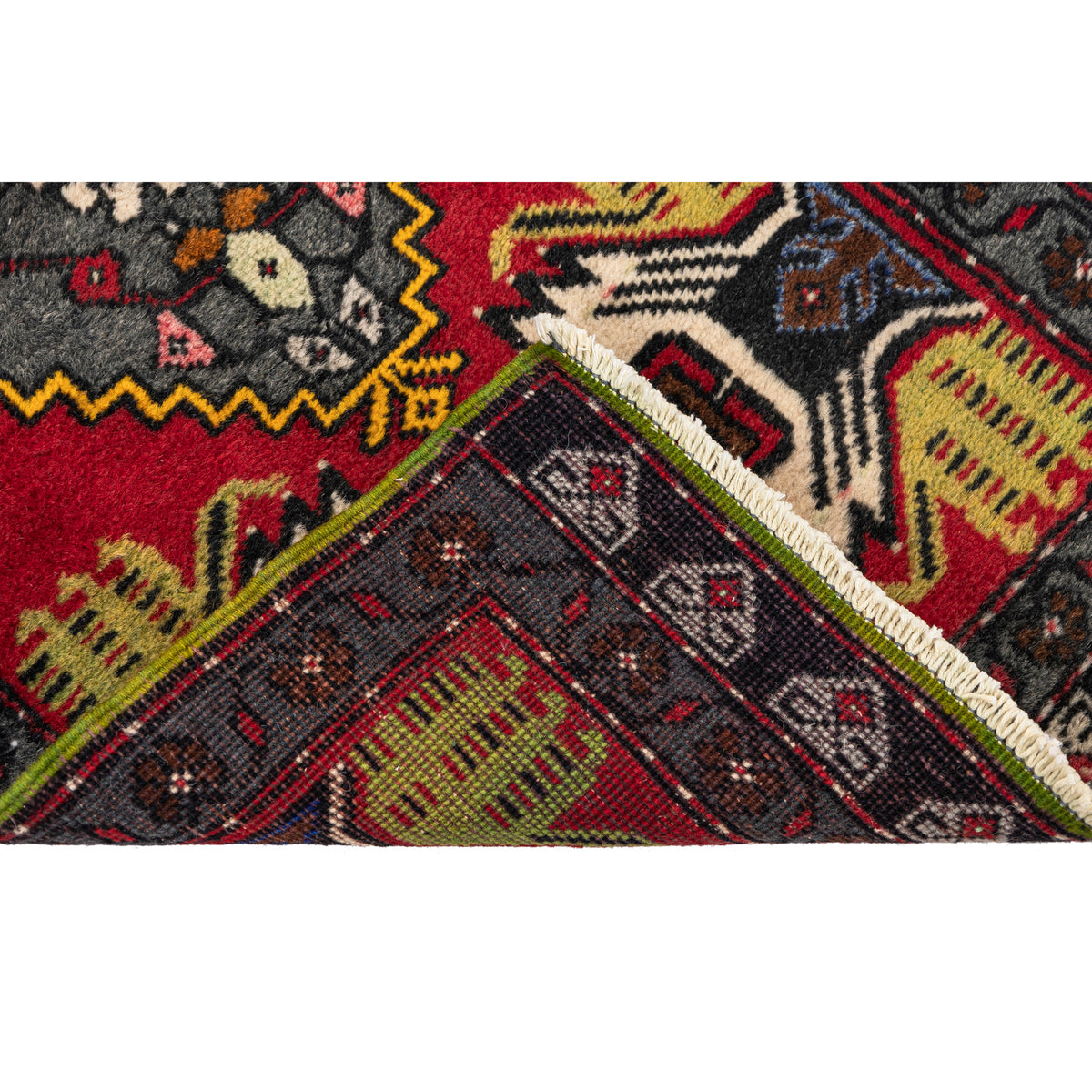 Handwoven Small Boho Turkish Entryway Rug - (1'9" x 3'4")