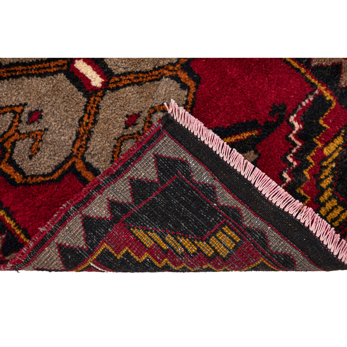 Tiny Vintage Turkish Boho Rug - (1'11" x 3')