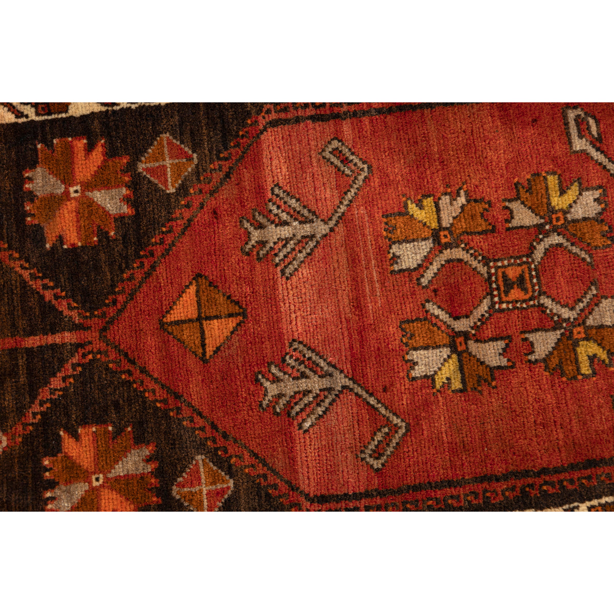 Tiny Vintage Turkish Boho Rug - (1'11" x 3'8")