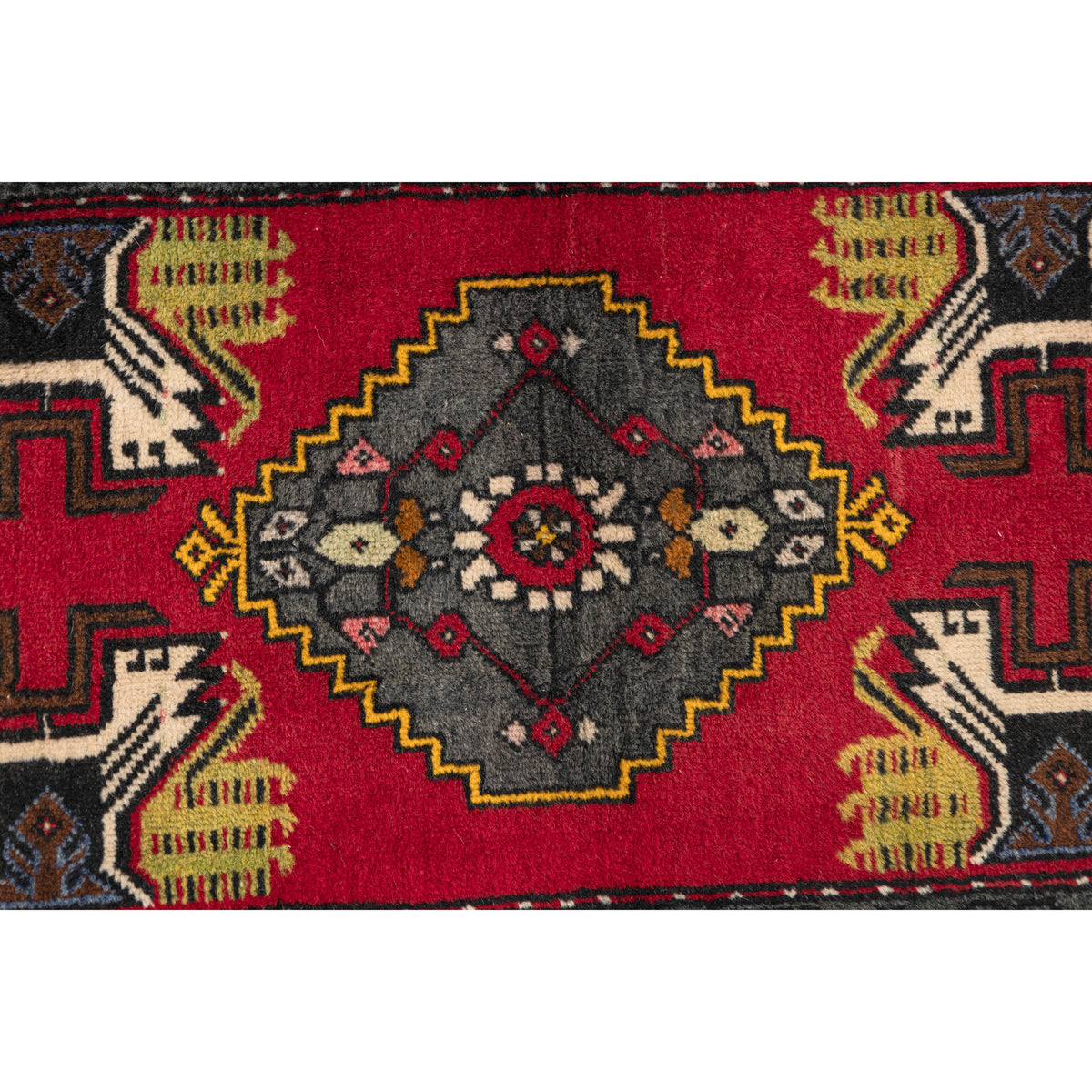 Handwoven Small Boho Turkish Entryway Rug - (1'9" x 3'4")