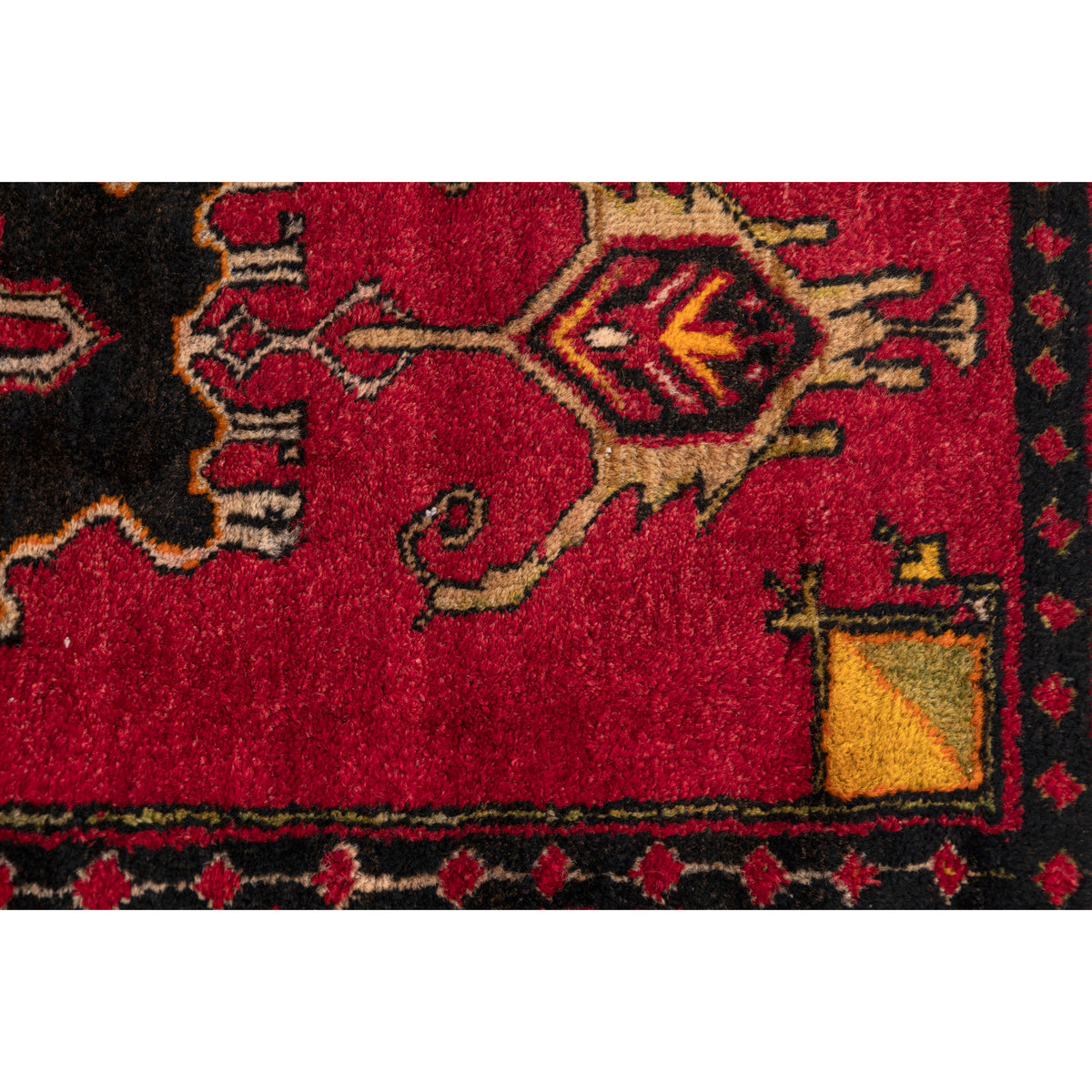 Vintage Turkish Handmade Doormat Rug - (2' x 3'10")