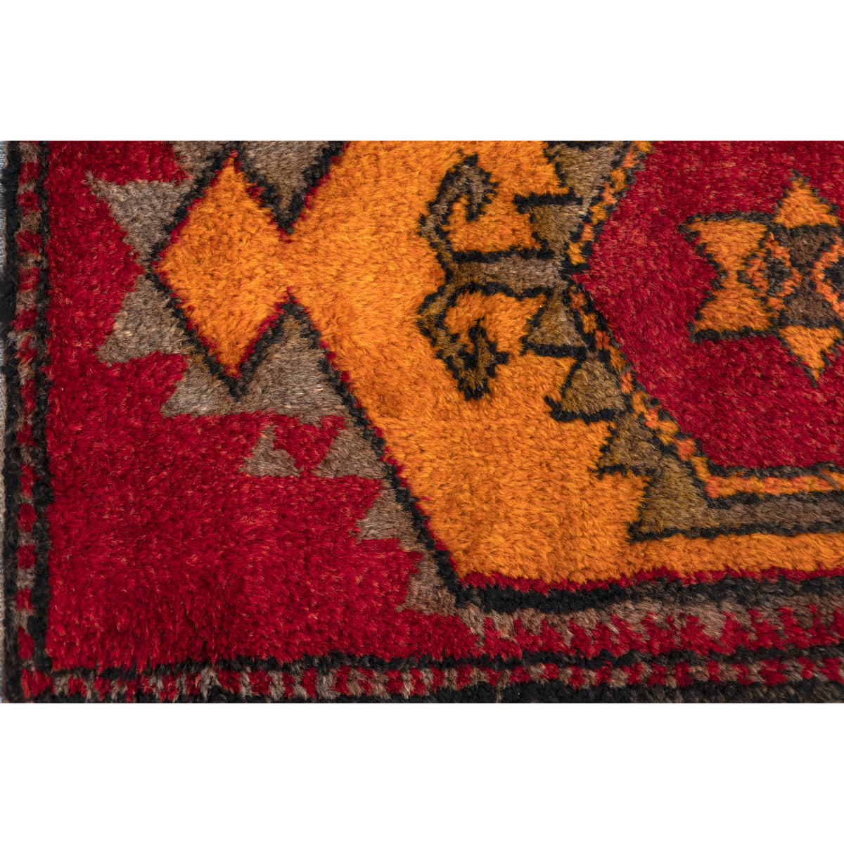 Vintage Turkish Handmade Doormat Rug - (1'10" x 2'11")