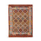 - (4'10'' x 6'5'') Vintage Turkish Kilim