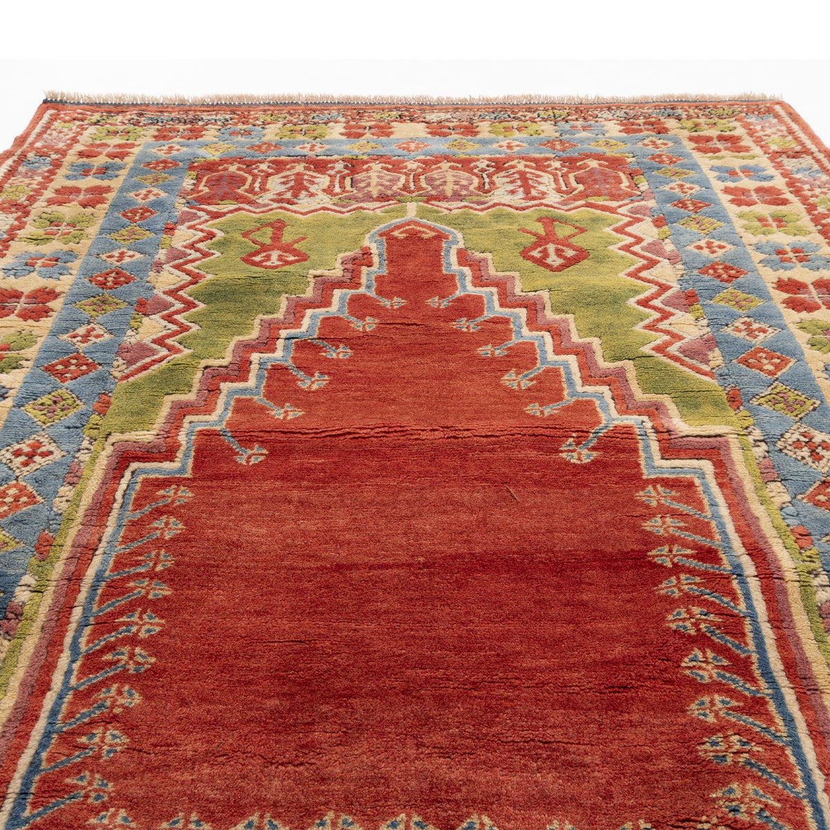 Komatsor - (4'2" x 5'1") Vintage Turkish Rug