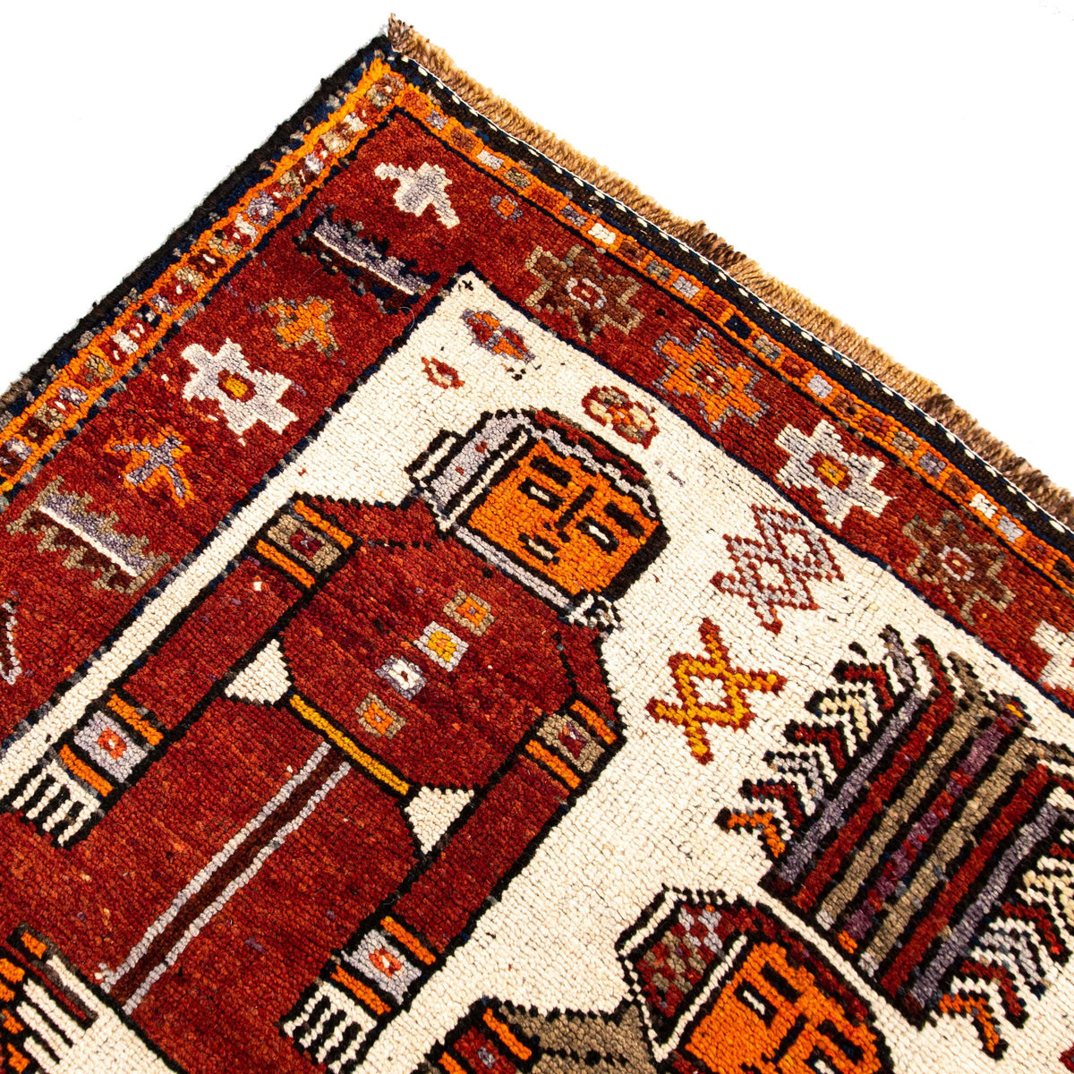 Iranoss - (4'5" x 11'10") Vintage Turkish Rug