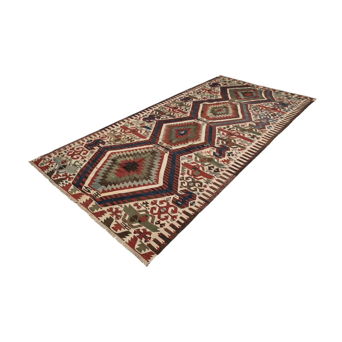 Matiane - (5'5''x 11'2'') Antique Turkish Kilim