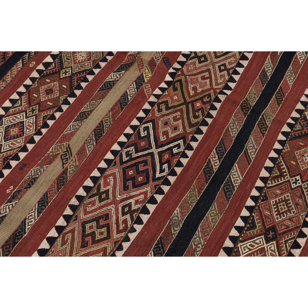 Phlogeta - (6'8''x 12'4'') Antique Turkish Kilim